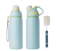 Fjbottle Borraccia Termica con Tappo magnetico 1L, 800ml, 600ml, 400ml Bottiglia Termica per Bambini - Senza BPA/Senza Perdite Borracce acciaio inox per Scuola, Sport, Palestra, Ciclismo