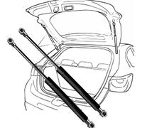 FJCKGF 2 Pezzi Ammortizzatori Posteriori per Jeep Patriot 2007-2015, Molle A Gas Portellone Posteriore Ammortizzatore di Pistone A Gas Tronco Parti di Ricambio