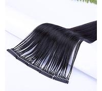 FJFFC Estensioni dei capelli umani delle donne 6D, diritte invisibili senza traccia, morbide e lisce per l'installazione rapida del kit della macchina 1 righe 10 fasci,50cm/20inchs