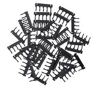 FJFFC Fibbie per estensione dei capelli 6D per la macchina per estensioni dei capelli 6D di 2a generazione, fibbia a forma di C da 40 pezzi,Nero