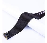 FJFFC Pezzo di capelli di generazione 6D, estensione dei capelli umani 6D delle donne naturali reali al 100%, può tingere i capelli senza grovigli, 10 mazzi di fila,50cm/20inchs