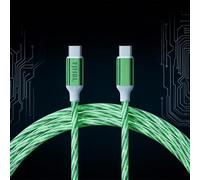 FJHBL Cavo da USB-C a C Starlight verde, 39 pollici, con chip intelligente a risparmio energetico, supporta la ricarica rapida e il trasferimento dati, design flessibile in PVC anti-groviglio