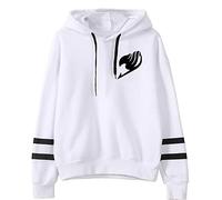 FJHYEEBN Natsu Lucy Erza - Felpa da donna con logo Fairy Tail con stampa, bianco, S