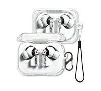 FJIASTB Custodia trasparente per auricolari Nothing Ear (3a) (trasparente) | Custodia protettiva antiurto in TPU flessibile con moschettone e cordino