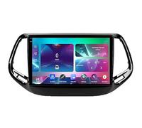 FJINQIANG Autoradio 2 DIN Android 15 9 Pollici Touchscreen per Jeep Compass 2016-2018 Plug-And-Play con CarPlay Android Auto Bluetooth Comandi al Volante,8 Core 4G+WiFi 8G+256G