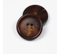 FJISD 15-30mm 20 pz Quattro Occhi Rotondi Bottoni in Vero Corno per Abiti Vero Corno di Bufalo Bottoni Blazer Bottoni in Corno Marrone Cappotto Bottoni per Abito da Uomo