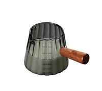 FJIXUO 2 pezzi 180 ml tazza for estrazione caffè manico in legno dosatore for espresso for brocca for il latte Per L'ufficio E Per L'uso Domestico(Black)