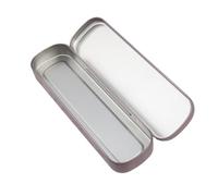 FJIXUO 2 pezzi di metallo scatola matita materiale scolastico latta portapenne vuoto rettangolare in acciaio inossidabile con cerniera for il trucco Per L'utilizzo Su Scrivanie,In Studi(Color 1)