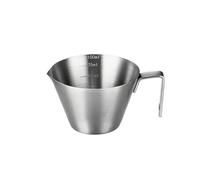 FJIXUO 2 pz 100 ml In Acciaio Inox Caffè Espresso Misurino Con Manico Beccuccio Latte Schiuma Tazza Barista Strumento for La Cucina Per L'ufficio E Per L'uso Domestico(Silvery)