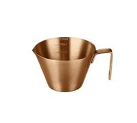 FJIXUO 2 pz 100 ml In Acciaio Inox Caffè Espresso Misurino Con Manico Beccuccio Latte Schiuma Tazza Barista Strumento for La Cucina Per L'ufficio E Per L'uso Domestico(Rose Golden)