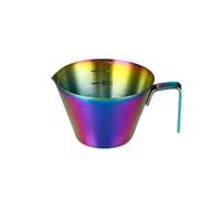 FJIXUO 2 pz 100 ml In Acciaio Inox Caffè Espresso Misurino Con Manico Beccuccio Latte Schiuma Tazza Barista Strumento for La Cucina Per L'ufficio E Per L'uso Domestico(Colorful)