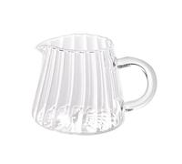 FJIXUO 2 pz 200 ml A Strisce Semplicità Lavoro Manuale Piccolo Pentola di Latte Squisita Tazza Dispenser Tè Espresso Misurino Per L'ufficio E Per L'uso Domestico