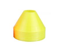 FJIXUO 20 Pezzi 8 cm Piastra Logo Allenamento Calcio Cono Pressione Secchio Accessori Sportivi per L'allenamento Dell'agilità Calcio(Yellow)