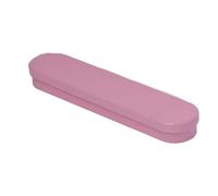 FJIXUO 3 pezzi di forniture for ufficio Flip Box Storage Cancelleria Astuccio in ferro Penna stilografica in latta metallica Per L'utilizzo Su Scrivanie,In Studi(Pink)