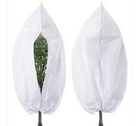 FJIXUO 4 Pezzi di Protezione for Piante Invernali, Sacchetti Caldi Che proteggono Le Piante in Vaso dagli Animali Che mangiano Gli Alberi da Giardino per Piante in Vaso(White,80x100cm)