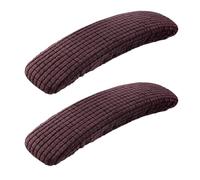 FJIXUO 4 Pezzi Impermeabili for Ufficio, casa, Copri braccioli for sedie Elasticizzate, Protezione for for Gomiti e da Computer per Uffici E Sale Riunioni(Dark Brown)