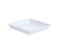 FJIXUO 6 Pezzi di sottovasi for Piante, vassoi in plastica for Interni ed Esterni per Giardini, Cortili(White,18x18cm)