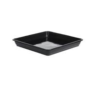 FJIXUO 6 Pezzi di sottovasi for Piante, vassoi in plastica for Interni ed Esterni per Giardini, Cortili(Black,22.2x22.2cm)