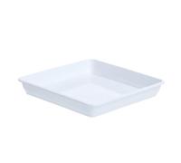 FJIXUO 6 Pezzi di sottovasi for Piante, vassoi in plastica for Interni ed Esterni per Giardini, Cortili(White,15x15cn)