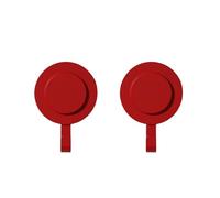 FJIXUO Ganci magnetici multicolori da 4 pezzi for frigorifero non perforati Porta asciugamani for chiavi for montaggio a parete Per Porte Di Ferro,Frigoriferi(Red)