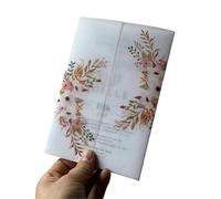 FJIXUO Invito a nozze floreale da 100 pezzi con sigillo di cera Per Matrimoni E Feste
