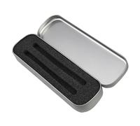 FJIXUO Mini portapenne in metallo da 3 pezzi con tasca for cuscino, scatola di latta incernierata, for ufficio, donna, uomo, viaggio d'affari Per L'utilizzo Su Scrivanie,In Studi(Silver)