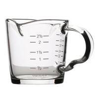 FJIXUO Misurino in vetro da 2 pezzi 70 ml, tazza caffè a doppia bocca con clip cucina, for il latte Per L'ufficio E Per L'uso Domestico