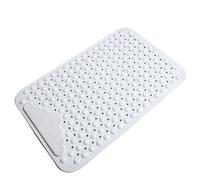 FJIXUO Tappetini da bagno antiscivolo in TPE rettangolari morbidi for doccia e, tappetino massaggiante con ventosa Per Vasche Da Bagno(White,60x90cm)