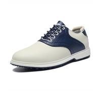 FJJLOVE Scarpe da Golf da Uomo Scarpe Sportive Casual comode Antiscivolo per Il Golf Calzature da Passeggio Antiscivolo per Esterni Maschili Leggere,Blu,46 EU
