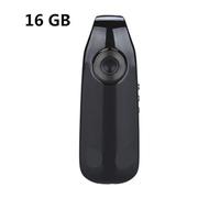 FJLKGDSP Mini videocamera portatile Full HD 1080P Videoregistratore della polizia Videocamera for motocicletta Motocicletta Motion H.264 grandangolare(16 GB)