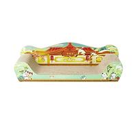 FJMQHU Cat Scratching Pad Graffiatoio Divano Lettino Cartone Corrugato Protezione Mobili Accessorio Riposo Resistente Adatto per Gatti Piccoli Animali Inter, 51 cm x 27 cm x 15 cm