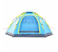 FJMQHU da Campeggio Automatica Impermeabile per Outdoor Escursioni, per Campeggio - per la Pesca, Blu, Tenda esagonale automatica per 5-8 persone con una porta e cinque finestre, Blu