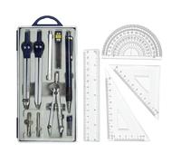 FJMQHU Da Disegno Set Geometria Completo Strumenti Precisione in Metallo per Ingegneri Studenti Ideale per Scuola Ufficio, Style a