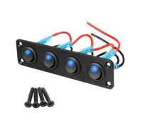 FJMQHU Pannello Interruttore a Bilanciere per Auto Controllo Pulsante Commutatore Placca Alluminio Pp Impermeabile con Led Adatto per Veicoli Yacht Camion Ca, D