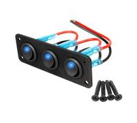 FJMQHU Pannello Interruttore a Bilanciere per Auto Controllo Pulsante Commutatore Placca Alluminio Pp Impermeabile con Led Adatto per Veicoli Yacht Camion Ca, C