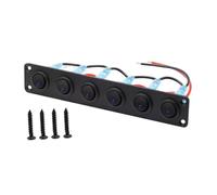 FJMQHU Pannello Interruttore a Bilanciere per Auto Controllo Pulsante Commutatore Placca Alluminio Pp Impermeabile con Led Adatto per Veicoli Yacht Camion Ca, F