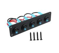 FJMQHU Pannello Interruttore a Bilanciere per Auto Controllo Pulsante Commutatore Placca Alluminio Pp Impermeabile con Led Adatto per Veicoli Yacht Camion Ca, E