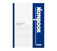 FJMQHU Quaderno a righe monocromatico per la scuola - Blocco note con rilegatura a colla senza spirale - Per casa, A4/100 fogli
