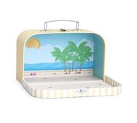 FJMQHU Set da Gioco Casa Bambole Spiaggia, Valigetta vuota, set decorativo