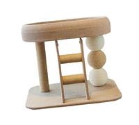 FJMQHU Tiragraffi per Gatti a 2 Livelli, Torre di Arrampicata in Legno per Gattini da Interno Che Riposano