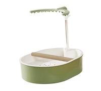 FJMQHU Vasca da Bagno Automatica per Parrocchetti, Doccia per Uccelli, Cardellino, Inseparabile, Uccelli di Medie Dimensioni, Accessori, U Style Green