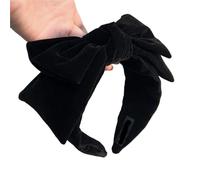 FJOADNVM Bandana Donna Wine Red Black Velvet Big Bow Headband Fluffy Exquisite Texture Design Retro Elegant Daily Party(Color 2)