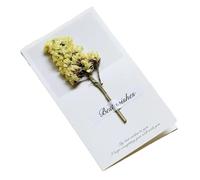 FJOADNVM Biglietto Auguri Matrimonio 10 pezzi/confezione biglietti di auguri creativi fatti a mano con fiori secchi, pieghevoli for studenti, set scritti a benedizioni(Color 06)