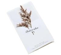 FJOADNVM Biglietto Auguri Matrimonio 10 pezzi/confezione biglietti di auguri creativi fatti a mano con fiori secchi, pieghevoli for studenti, set scritti a benedizioni(Color 14)