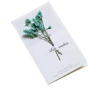 FJOADNVM Biglietto Auguri Matrimonio 10 pezzi/confezione biglietti di auguri creativi fatti a mano con fiori secchi, pieghevoli for studenti, set scritti a benedizioni(Color 04)