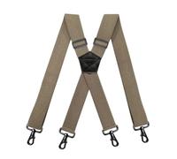 FJOADNVM Bretelle Da Uomo Bretelle da uomo con fibbia a gancio nera, 4 clip, bretelle a forma di X, elastiche in grano mais, jockstrap maschile(Beige)