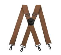 FJOADNVM Bretelle Da Uomo Bretelle da uomo con fibbia a gancio nera, 4 clip, bretelle a forma di X, elastiche in grano mais, jockstrap maschile(Camel)