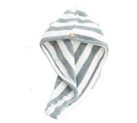 FJOADNVM Cuffia Per Capelli Asciutti Asciugamano for capelli a righe rosa, blu e grigio, in microfibra, ad asciugatura rapida, delicato sulla pelle, set for bagno doccia(GreY)