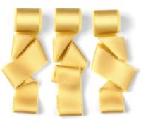 FJOADNVM Nastro Regalo 3 Rotoli/Set da 4 cm di Nastro Raso con Bordo sfilacciato, Fatto a Mano, Liscio e Morbido, for inviti Nozze, Bouquet, Feste Compleanno, Decorazioni Fai Te(Set Yellow)