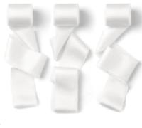 FJOADNVM Nastro Regalo 3 Rotoli/Set da 4 cm di Nastro Raso con Bordo sfilacciato, Fatto a Mano, Liscio e Morbido, for inviti Nozze, Bouquet, Feste Compleanno, Decorazioni Fai Te(Set White)